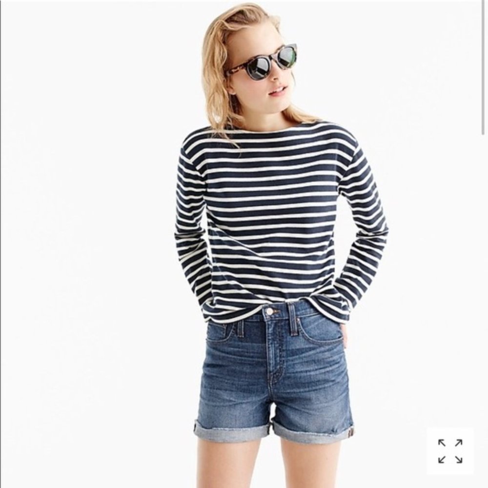 J. Crew high rise denim shorts Brixton wash